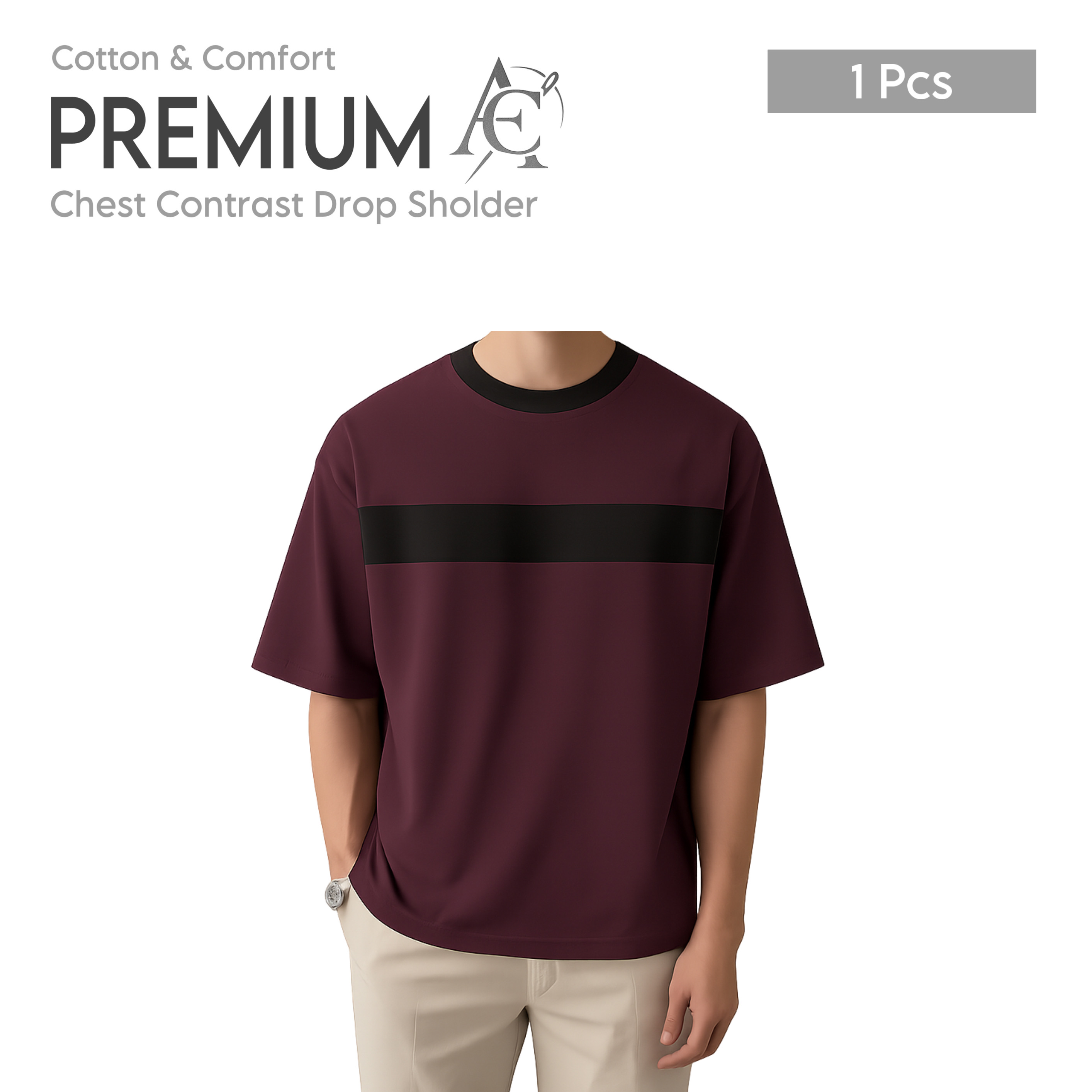 Drop Shoulder Premium T-Shirt-cc coffe